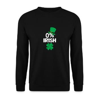 0% Trèfle irlandais Drôle de la Saint-Patrick - Sweat-shirt Unisexe - noir - Devant - Alina (178cm) & Michal (187cm)