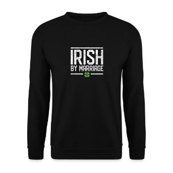 Irlandais par mariage St. Patrick’s Day Shamrock Green - Sweat-shirt Unisexe - noir - Devant - Alina (178cm) & Michal (187cm)