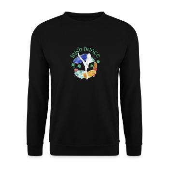 Danse irlandaise Drôle de la Saint-Patrick Danse Irlande - Sweat-shirt Unisexe - noir - Devant - Alina (178cm) & Michal (187cm)