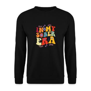 À l’ère de la sobriété, mode de récupération de la consommation d’alcool - Sweat-shirt Unisexe - noir - Devant - Alina (178cm) & Michal (187cm)