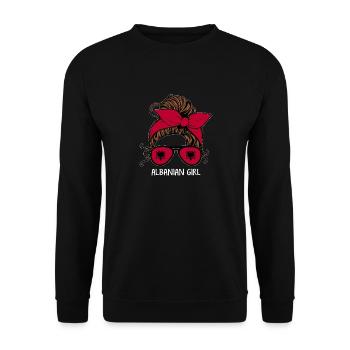 Drapeau albanais Aigle albanais Shqiponja - Sweat-shirt Unisexe - noir - Devant - Alina (178cm) & Michal (187cm)