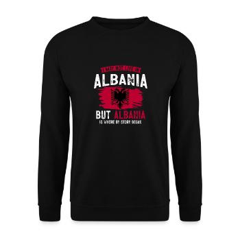 Drapeau albanais Aigle albanais Shqiponja - Sweat-shirt Unisexe - noir - Devant - Alina (178cm) & Michal (187cm)