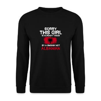 Drapeau albanais Aigle albanais Shqiponja - Sweat-shirt Unisexe - noir - Devant - Alina (178cm) & Michal (187cm)