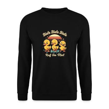 Biele Biele Biele Ruf sie mal - Unisex Pullover - Schwarz - Vorne - Alina (178cm) & Michal (187cm)