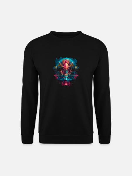 Fantasy Mushroom | Forest | Nature | Goa Festival - Unisex Sweatshirt - black