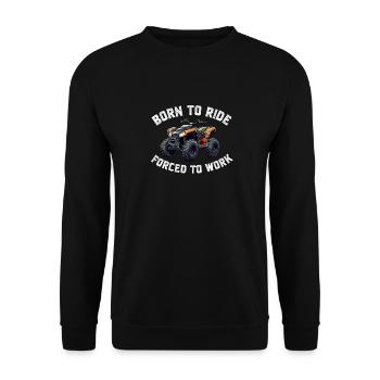 4 Roues Pour Hommes Grand-Père VTT Quad Bike Racing - Sweat-shirt Unisexe - noir - Devant - Alina (178cm) & Michal (187cm)