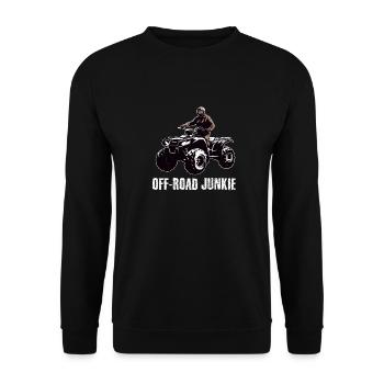 4 Roues Pour Hommes Grand-Père VTT Quad Bike Racing - Sweat-shirt Unisexe - noir - Devant - Alina (178cm) & Michal (187cm)