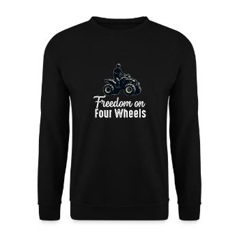 4 Roues Pour Hommes Grand-Père VTT Quad Bike Racing - Sweat-shirt Unisexe - noir - Devant - Alina (178cm) & Michal (187cm)