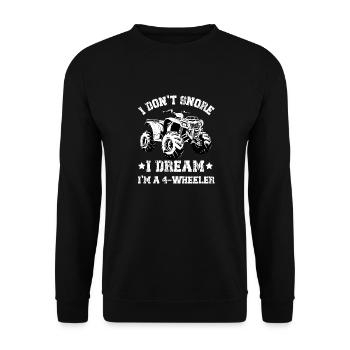 4 Roues Pour Hommes Grand-Père VTT Quad Bike Racing - Sweat-shirt Unisexe - noir - Devant - Alina (178cm) & Michal (187cm)