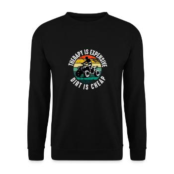 4 Roues Pour Hommes Grand-Père VTT Quad Bike Racing - Sweat-shirt Unisexe - noir - Devant - Alina (178cm) & Michal (187cm)