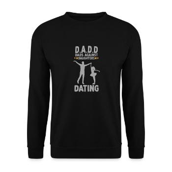 lustig Vater Outfit Vater Sohn Partner Blick Vater - Unisex Pullover - Schwarz - Vorne - Alina (178cm) & Michal (187cm)