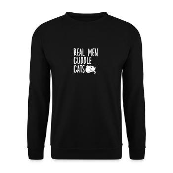 Drôle de chat fou motif neko propriétaire de chat - Sweat-shirt Unisexe - noir - Devant - Alina (178cm) & Michal (187cm)