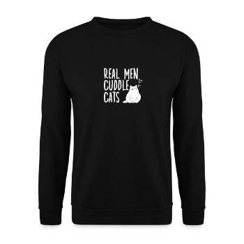 Motif de propriétaire de chat fou pour les fans - Sweat-shirt Unisexe - noir - Devant - Alina (178cm) & Michal (187cm)
