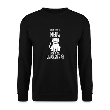 Cat owner motif cats fan cat owners - Unisex Sweatshirt - black - Front - Alina (178cm) & Michal (187cm)