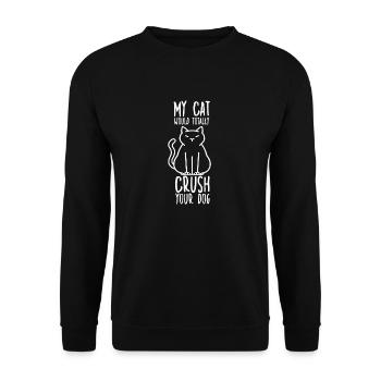 Funny cat lover cat motif cat owner - Sweat-shirt Unisexe - noir - Devant - Alina (178cm) & Michal (187cm)