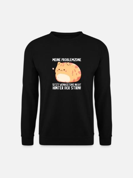 Meine Problemzone sitzt nicht hinter der Stirn - Unisex Pullover - Schwarz