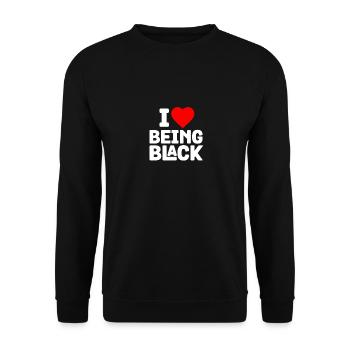 J’aime être noire - African Heroes Women’s Rights - Sweat-shirt Unisexe - noir - Devant - Alina (178cm) & Michal (187cm)