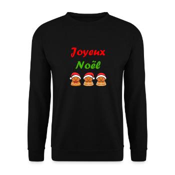 Joyeux noel pain d'épice - Sweat-shirt Unisexe - noir - Devant - Alina (178cm) & Michal (187cm)