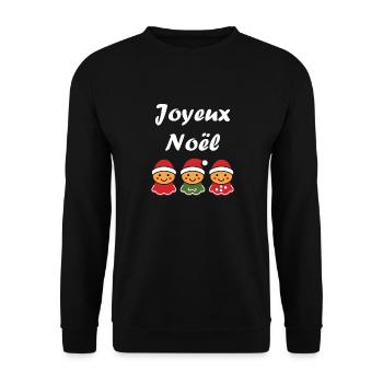 Joyeux noel pain d'épice - Sweat-shirt Unisexe - noir - Devant - Alina (178cm) & Michal (187cm)