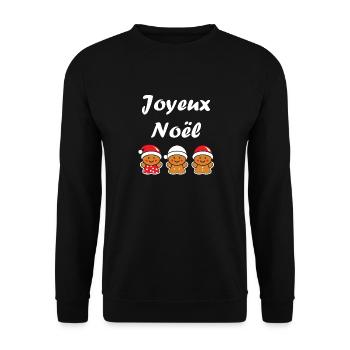 Joyeux noel pain d'épice - Sweat-shirt Unisexe - noir - Devant - Alina (178cm) & Michal (187cm)