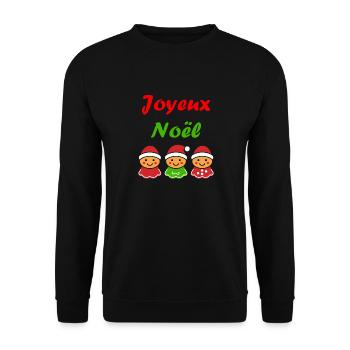 Joyeux noel pain d'épice - Sweat-shirt Unisexe - noir - Devant - Alina (178cm) & Michal (187cm)