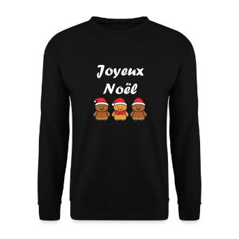 Joyeux noel pain d'épice - Sweat-shirt Unisexe - noir - Devant - Alina (178cm) & Michal (187cm)