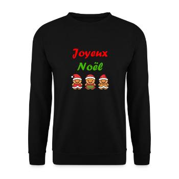 Joyeux noel pain d'épice - Sweat-shirt Unisexe - noir - Devant - Alina (178cm) & Michal (187cm)