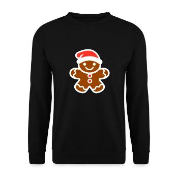 Gingerbread Man - Unisex Sweatshirt - black - Front - Alina (178cm) & Michal (187cm)