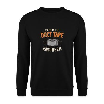 Duct Tape Duct Tape Artisan Masking Tape - Unisex Sweatshirt - black - Front - Alina (178cm) & Michal (187cm)