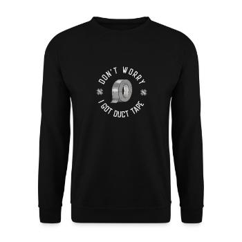 Duct Tape Duct Tape Artisan Masking Tape - Unisex Sweatshirt - black - Front - Alina (178cm) & Michal (187cm)