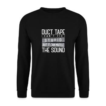 Duct Tape Duct Tape Artisan Masking Tape - Unisex Sweatshirt - black - Front - Alina (178cm) & Michal (187cm)