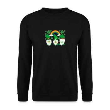 Nains nordiques irlandais Drôle Lucky Leprechauns - Sweat-shirt Unisexe - noir - Devant - Alina (178cm) & Michal (187cm)