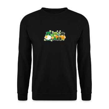 Nains nordiques irlandais Drôle Lucky Leprechauns - Sweat-shirt Unisexe - noir - Devant - Alina (178cm) & Michal (187cm)