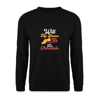 Will Tap Dance for Chocolate Tap Dancer Tap Dancin - Unisex Pullover - Schwarz - Vorne - Alina (178cm) & Michal (187cm)