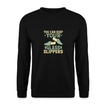 You Can Keep Your Glass Slippers Tap Dance Tap Dan - Unisex Pullover - Schwarz - Vorne - Alina (178cm) & Michal (187cm)