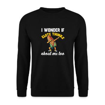 Elote Girl Women Elote Mexican Corn Food Comida - Unisex Sweatshirt - black - Front - Alina (178cm) & Michal (187cm)