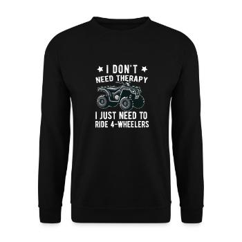 4 Wheeler For Men Grandpa ATV Quad Bike Racing - Unisex Sweatshirt - black - Front - Alina (178cm) & Michal (187cm)