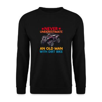 4 Roues Pour Hommes Grand-Père VTT Quad Bike Racing - Sweat-shirt Unisexe - noir - Devant - Alina (178cm) & Michal (187cm)