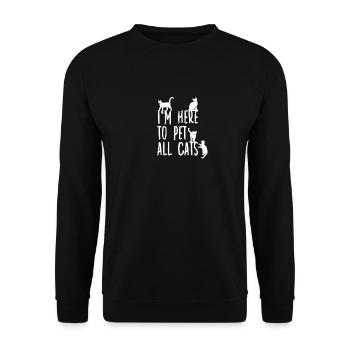 Chemise de femme pour les propriétaires de chats - Sweat-shirt Unisexe - noir - Devant - Alina (178cm) & Michal (187cm)