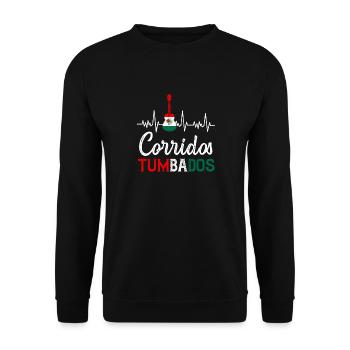 Corridos Belicos Tumbados Merch Camiseta Música - Sweat-shirt Unisexe - noir - Devant - Alina (178cm) & Michal (187cm)