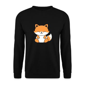J'aime les renards - Sweat-shirt Unisexe - noir - Devant - Alina (178cm) & Michal (187cm)