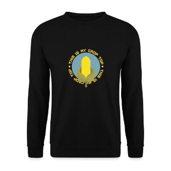 Citations agricoles drôles C’est mon agriculteur Crop Top - Sweat-shirt Unisexe - noir - Devant - Alina (178cm) & Michal (187cm)