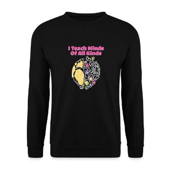 Cadeaux d’enseignants en éducation spécialisée Amour de l’enseignement - Sweat-shirt Unisexe - noir - Devant - Alina (178cm) & Michal (187cm)