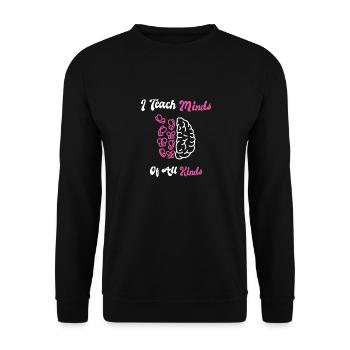 Cadeaux d’enseignants en éducation spécialisée Amour de l’enseignement - Sweat-shirt Unisexe - noir - Devant - Alina (178cm) & Michal (187cm)