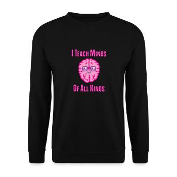 Cadeaux d’enseignants en éducation spécialisée Amour de l’enseignement - Sweat-shirt Unisexe - noir - Devant - Alina (178cm) & Michal (187cm)