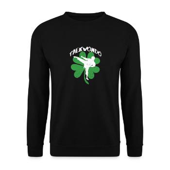 Taekwondo Shamrock Arts martiaux irlandais St Patricks - Sweat-shirt Unisexe - noir - Devant - Alina (178cm) & Michal (187cm)