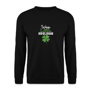 Wee Little Hooligan St. Patrick's Day Irish - Unisex Sweatshirt - black - Front - Alina (178cm) & Michal (187cm)
