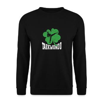 Taekwondo Shamrock Irish Martial Arts St Patricks - Unisex Pullover - Schwarz - Vorne - Alina (178cm) & Michal (187cm)
