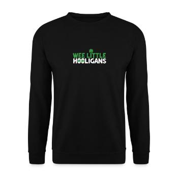 Wee Little Hooligan St. Patrick's Day Irish - Unisex Sweatshirt - black - Front - Alina (178cm) & Michal (187cm)