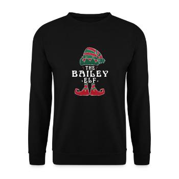 Bailey Elf famille Match groupe Noël maman - Sweat-shirt Unisexe - noir - Devant - Alina (178cm) & Michal (187cm)